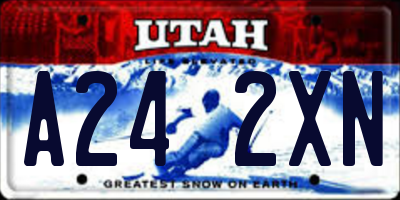 UT license plate A242XN