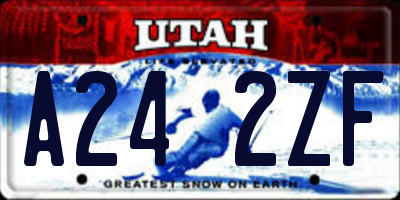 UT license plate A242ZF