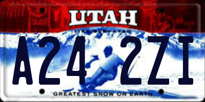 UT license plate A242ZI
