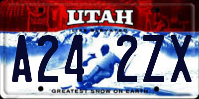 UT license plate A242ZX