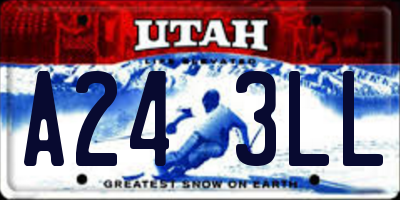 UT license plate A243LL