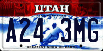 UT license plate A243MG