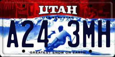 UT license plate A243MH