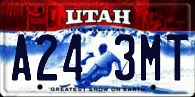 UT license plate A243MT