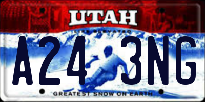 UT license plate A243NG