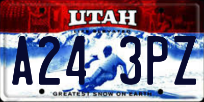 UT license plate A243PZ