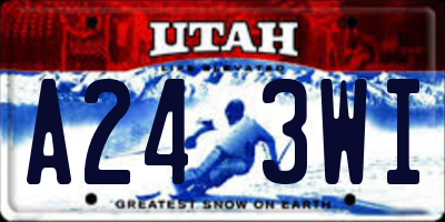 UT license plate A243WI