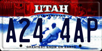 UT license plate A244AP