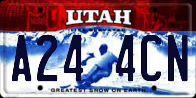 UT license plate A244CN