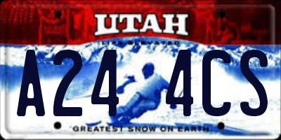 UT license plate A244CS