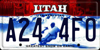 UT license plate A244FO