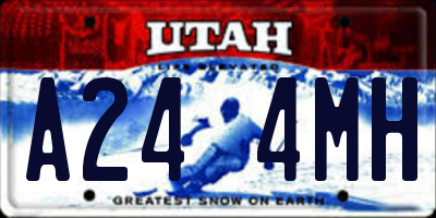UT license plate A244MH