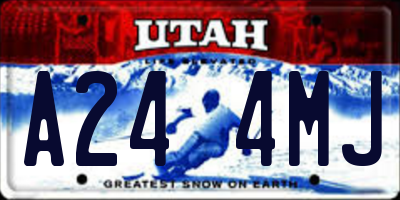 UT license plate A244MJ