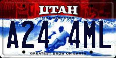UT license plate A244ML