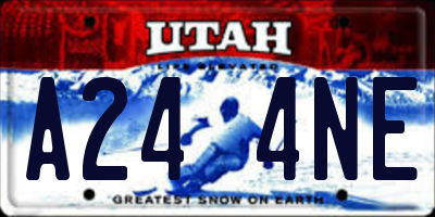 UT license plate A244NE
