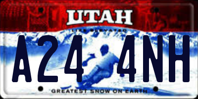 UT license plate A244NH
