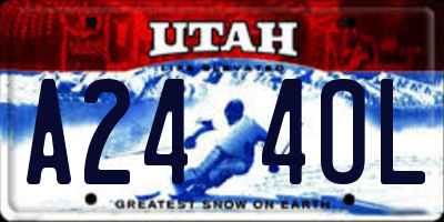 UT license plate A244OL