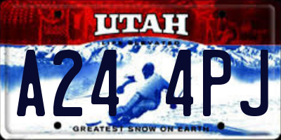 UT license plate A244PJ