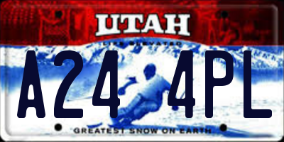 UT license plate A244PL
