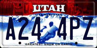 UT license plate A244PZ
