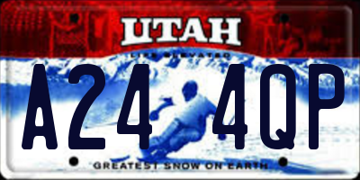 UT license plate A244QP