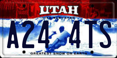 UT license plate A244TS