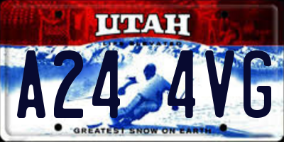 UT license plate A244VG