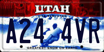 UT license plate A244VR