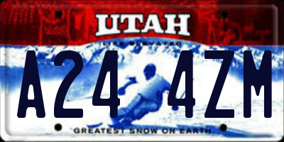 UT license plate A244ZM