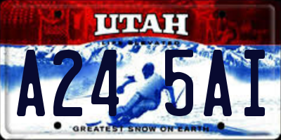 UT license plate A245AI