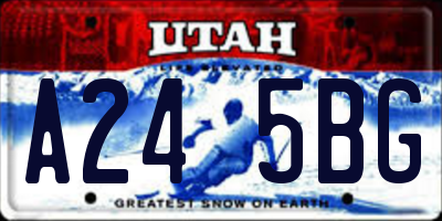 UT license plate A245BG