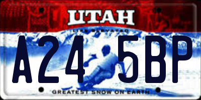 UT license plate A245BP