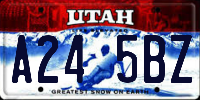 UT license plate A245BZ