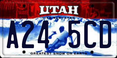 UT license plate A245CD
