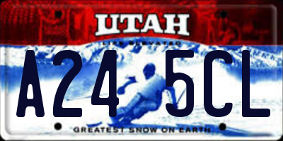 UT license plate A245CL