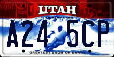 UT license plate A245CP
