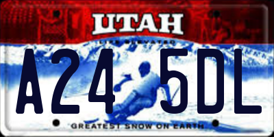 UT license plate A245DL
