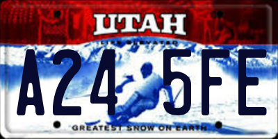 UT license plate A245FE