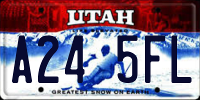 UT license plate A245FL
