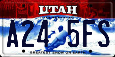 UT license plate A245FS
