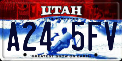 UT license plate A245FV