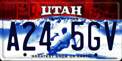 UT license plate A245GV