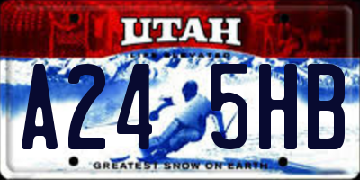 UT license plate A245HB