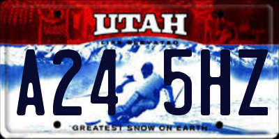 UT license plate A245HZ