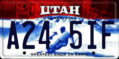 UT license plate A245IF