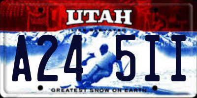 UT license plate A245II