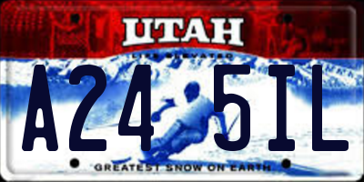 UT license plate A245IL