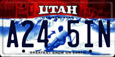 UT license plate A245IN