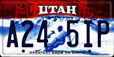 UT license plate A245IP