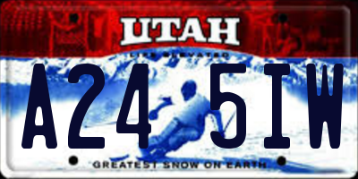 UT license plate A245IW